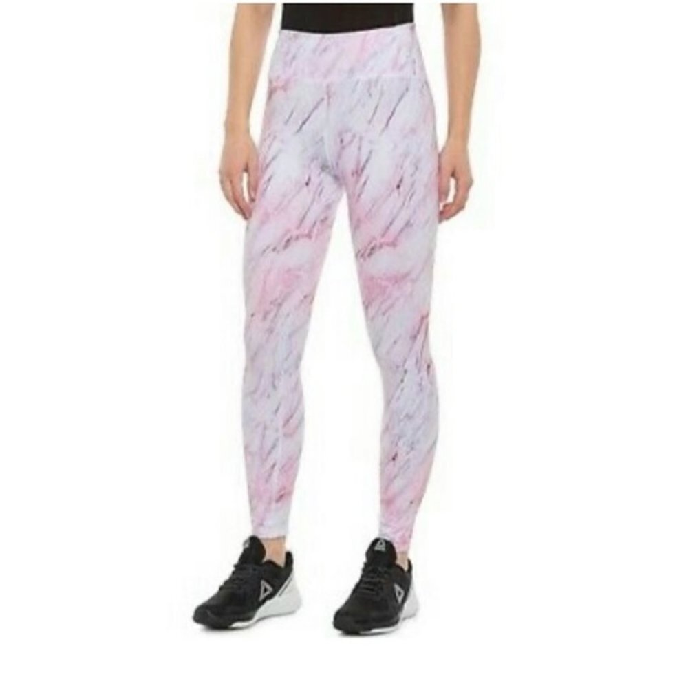 R and Dry Marbled Pink Athletic Full Length Leggings Size Small 🌸